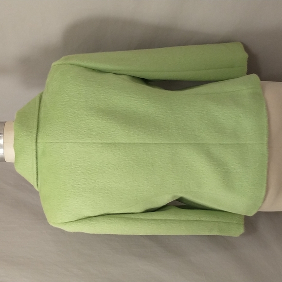 Alpaca Blend Jacket Soft Wool Light Lime Green by Eccoci Quality Classic size 16 - Picture 4 of 10